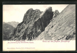 AK Oberstdorf, Allgäuer Alpen, Am Plattenhang Des Steinscharten-Kopfes, Bergsteigen  - Mountaineering, Alpinism