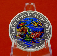 5 Dollar Palau 1992 - SILBER - PP/Proof - YEAR OF MARINE - LIFE PROTECTION - RaR - Otros – Oceanía