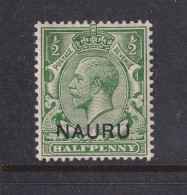 Nauru, SG 1d, MHR "Short Stroke To N" Variety - Nauru