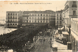 ALGERIE - ALGER - 156 - Place Du Gouvernement - Stations T.A. & T.M.S. - Collection Régence A. L. édit. Alger (Leroux) - - Algiers