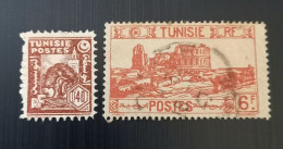 Tunisie  1944 Mosque And Olive Trees ( Olivier Et Mosquée )& 1945  Type Amphithéâtre D'El Djem - Used Stamps