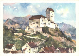 11624117 Sargans Kuenstlerkarte Schloss Sargans - Sonstige & Ohne Zuordnung