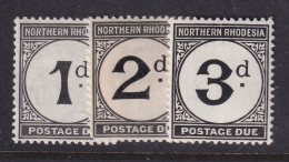 Northern Rhodesia, Scott J1-J3 (SG D1-D3), MLH - Nordrhodesien (...-1963)