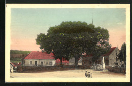 CPA Ivry-en-Montagne, Place De L`Eglise Et Monument  - Altri & Non Classificati