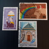 Tunisie 1974 The 25th Anniversary Of Tunisian Aviation, 1974 Day Of The Stamp & 1976 Cultural Heritage - Usados