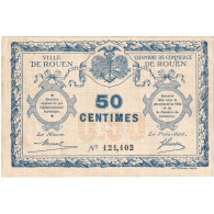 France, Rouen, 50 Centimes, 1916, Chambre De Commerce, TTB, Pirot:110-18 - Handelskammer