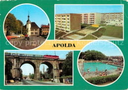 73061760 Apolda Markt Neubaugebiet Viadukt Eisenbahnbruecke Freibad Apolda - Apolda