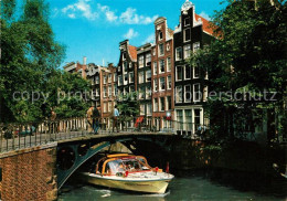 73061685 Amsterdam Niederlande Gracht Motorboot Amsterdam Niederlande - Otros & Sin Clasificación