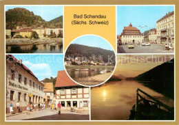 73059405 Bad Schandau Teilansicht Markt Poststrasse Dampferanlegestelle Elbepart - Bad Schandau