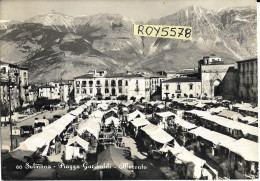 Abruzzo-l'aquila-sulmona Giorno Di Mercato Animatissima Veduta Anni 50 - Sonstige & Ohne Zuordnung