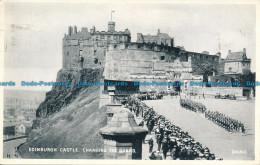 R067802 Edinburgh Castle. Changing The Guard. Valentine. Silveresque. 1953 - World