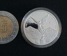 MEXICO 2023 LIBERTAD 1/4 Oz. .999 Silver Piece PROOF Ed., Encapsulated, Ltd. Mintage, Nice - Mexiko