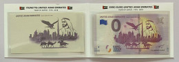 United Arab Emirates 2019 UAE Zero Euro Banknotes 0 Euro Year Of Zayed + Vignette In Folder UNC - Pruebas Privadas