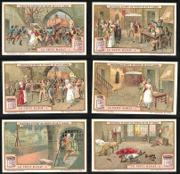 6 Sammelbilder Liebig, Serie Nr.: 1159, Le Petit Marat, Französciher Soldat, Gefängnis, Tod  - Liebig