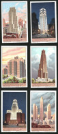 6 Sammelbilder Liebig, Serie Nr. 1317: Amerikanische Hochhäuser, New York, Buffalo, Pittsburg, Chicago  - Liebig