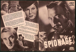 Filmprogramm DNF, Spionage, Rudolf Forster, Hannelore Bollmann, Ewald Balser, Regie: Franz Antel  - Revistas