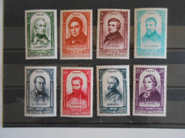 FRANCE YT 795/802 PERSONNAGES CELEBRES 1948** - Unused Stamps