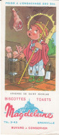 BUVARD & BLOTTER - Biscottes MAGDELEINE - Granville - Série Chanson - Illustration JEB - Légende De Saint Nicolas - Autres & Non Classés