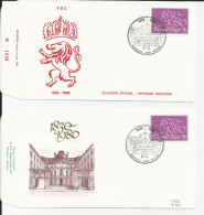 Belgique  Belgïe 2 FDC Cob 1961 150 Ans 1930-1980 26-01-1980 BRUXELLES - 1971-1980