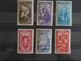 FRANCE YT 593/598 COIFFES REGIONALES** - Neufs