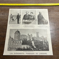 1908 PATI ÉVÉNEMENTS TRAGIQUES DE LISBONNE Château Royal De La Pena Prince Louis-Philippe Roi Manuel II - Colecciones