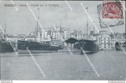 Bc282 Cartolina Civitavecchia Pontile E Postali Per La Sardegna 1909 Roma - Sonstige & Ohne Zuordnung