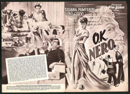 Filmprogramm IFB Nr. 1596, O. K. Nero, Silvana Pampanini, Gino Cervi, Jackie Frost, Regie Mario Soldati  - Magazines