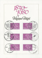 Belgique Belgïe Carte FDC Cob 1961 150 Ans 1930-1980 26-01-1980 6 Bureaux BRUXELLES MOL MOUSCRON OOSTAKKER NIVELLES - 1971-1980