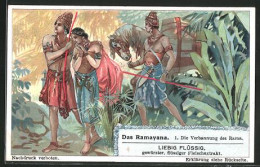 Sammelbild Liebig, Fleisch-Extrakt Und Pepton, Das Ramayana, Nr. 1, Die Verbannung Des Rama  - Liebig