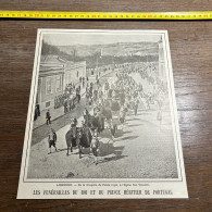 1908 PATI FUNÉRAILLES DU ROI ET DU PRINCE HÉRITIER DE PORTUGAL LISBONNE De La Chapelle Du Palais Royal, à L'Eglise - Verzamelingen