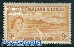 Falkland Islands 1955 9p, Stamp Out Of Set, Mint NH, Various - Lighthouses & Safety At Sea - Lighthouses