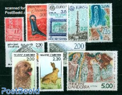 Andorra, French Post 1988 Yearset 1988, Complete, 10v, Mint NH, Various - Yearsets (by Country) - Nuevos