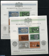 Netherlands, Memorial Stamps 1973 Alkmaar 2 S/s (different Arms), Mint NH, History - Various - Coat Of Arms - Maps - Geography