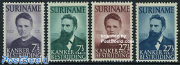 Suriname, Colony 1950 Rontgen/curie 4v, Unused (hinged), Health - History - Science - Health - Nobel Prize Winners - A.. - Prix Nobel