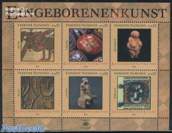 United Nations, Vienna 2004 Indigenous Art 6v M/s, Mint NH, Art - Books - Sculpture - Escultura