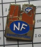 1818c Pin's Pins / Beau Et Rare / MARQUES / NORME NF REMARQUEZ LA DIFFERENCE - Marques