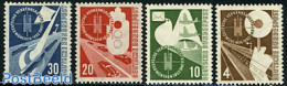 Germany, Federal Republic 1953 Transport Exposition 4v, Unused (hinged), Transport - Automobiles - Aircraft & Aviation.. - Unused Stamps