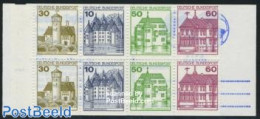 Germany, Federal Republic 1980 Castles Booklet (Sieger/FIFA), Mint NH, Stamp Booklets - Art - Castles & Fortifications - Nuevos