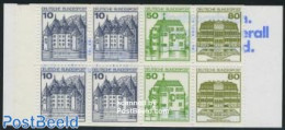 Germany, Federal Republic 1982 Castles Booklet (Scheib Mal Wieder/Postsparbuch), Mint NH, Stamp Booklets - Art - Castl.. - Neufs