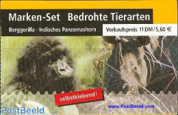 Germany, Federal Republic 2001 ENDANGERED ANIMALS BOOKLT, Mint NH, Nature - Animals (others & Mixed) - Monkeys - Rhino.. - Ongebruikt