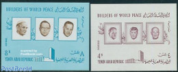 Yemen, Arab Republic 1966 Famous Persons 2 S/s, Mint NH, History - Religion - American Presidents - Politicians - Reli.. - Other & Unclassified