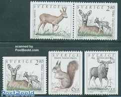 Sweden 1992 Animals 5v (3v+pair), Mint NH, Nature - Animals (others & Mixed) - Deer - Ongebruikt