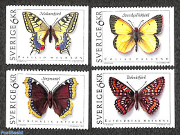 Sweden 1993 Butterflies 4v, Mint NH, Nature - Butterflies - Unused Stamps