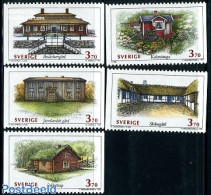 Sweden 1995 Houses 5v, Mint NH, Art - Architecture - Nuovi