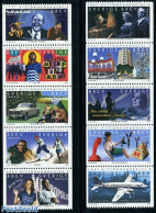 Sweden 1999 20th Century 10v, Mint NH, Performance Art - Sport - Transport - Theatre - Skiing - Automobiles - Aircraft.. - Neufs