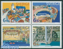 Sweden 2001 Architecture 4v [+], Mint NH, Performance Art - Various - Theatre - Industry - Art - Architecture - Unused Stamps