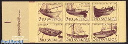 Sweden 1988 Ships 6v In Booklet, Mint NH, Transport - Stamp Booklets - Ships And Boats - Unused Stamps