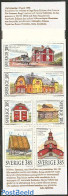 Sweden 1996 Architecture 6v In Booklet, Mint NH, Transport - Stamp Booklets - Railways - Art - Architecture - Ungebraucht