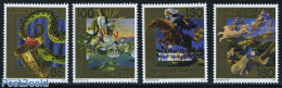 Switzerland 2007 Legendary Switzerland 4v, Mint NH, History - Nature - Geology - Flowers & Plants - Horses - Snakes - .. - Ongebruikt