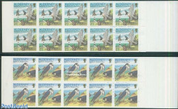 Alderney 2000 Falcons 2 Booklets, Mint NH, Nature - Various - Birds - Birds Of Prey - Stamp Booklets - Lighthouses & S.. - Unclassified